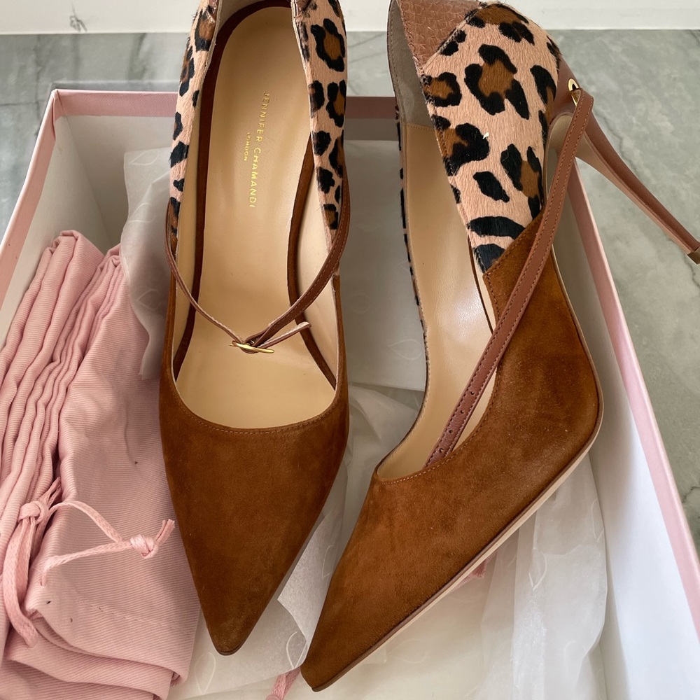 105mm New never worn Jennifer Chamandi pumps. HEEL SCUFFS.